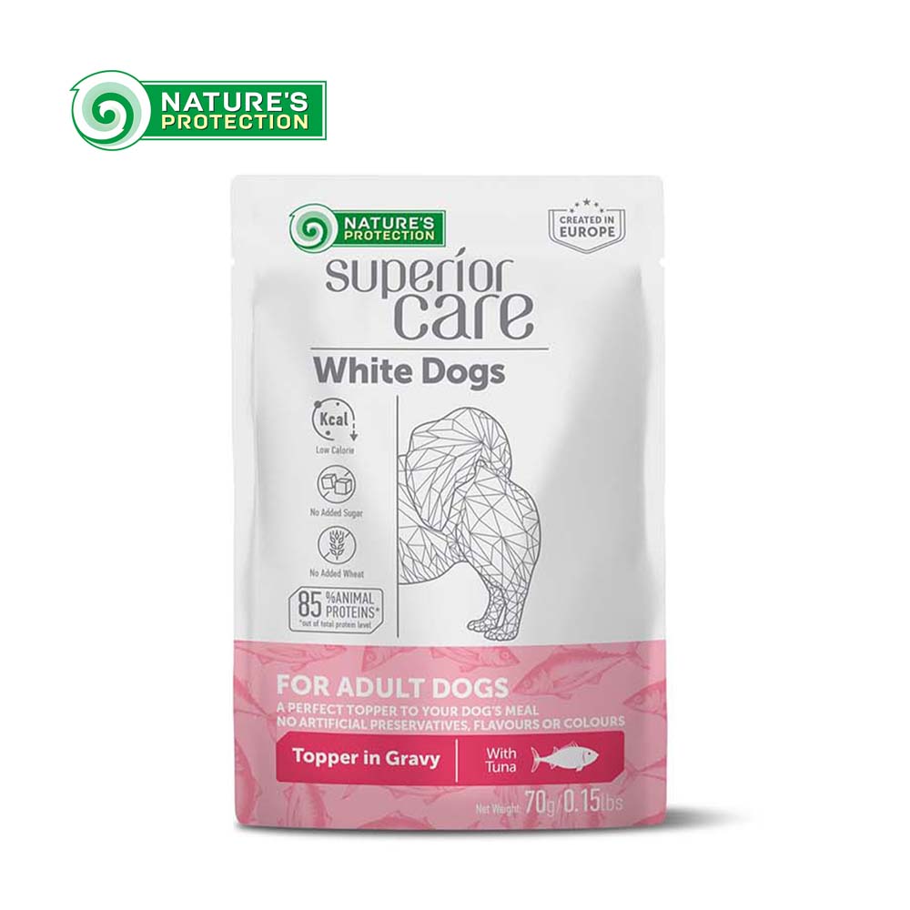 Nature's Protection White Dog Tuna, Topper Adult All Breed - 70g