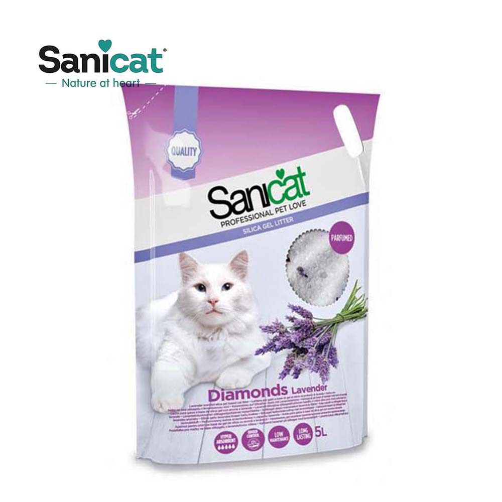 SaniCat Diamonds Lavanda Posip Za Mačke - 5 L
