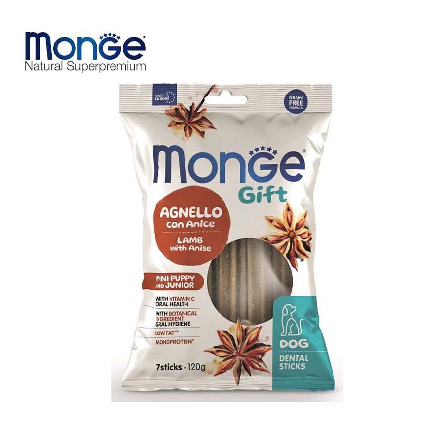 Monge Gift Puppy&Junior Mini, Poslastica za Pse, Lamb&Anise - 120g