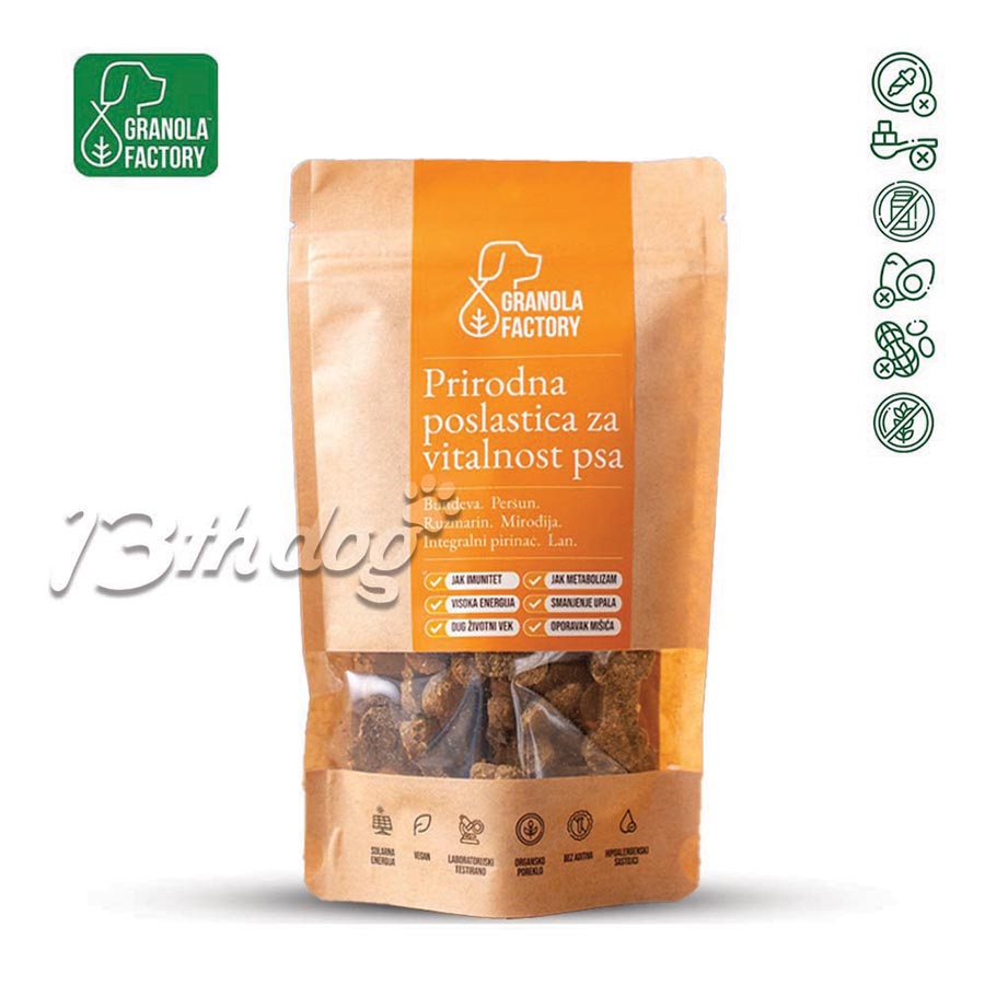 Vitalnost, Granola Factory, Prirodna Poslastica Za Pse, Nanadžasti - 100g
