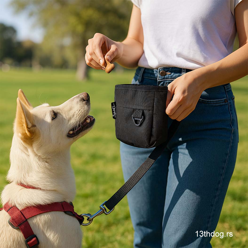 Torbica za Trening i Poslastice za Pse, All Black 14x13cm #3041