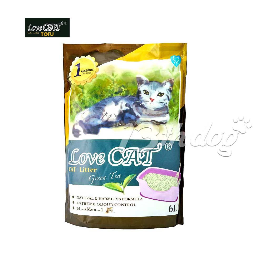 Tofu Prirodni Posip za Mačke, Sa Mirisom Zelenog Čaja - 6L