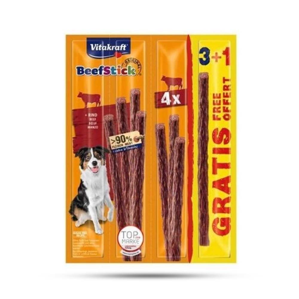 Vitakraft Poslastica za Pse, BeefStick Salami sa Govedinom, 3+1 gratis - 4x12g