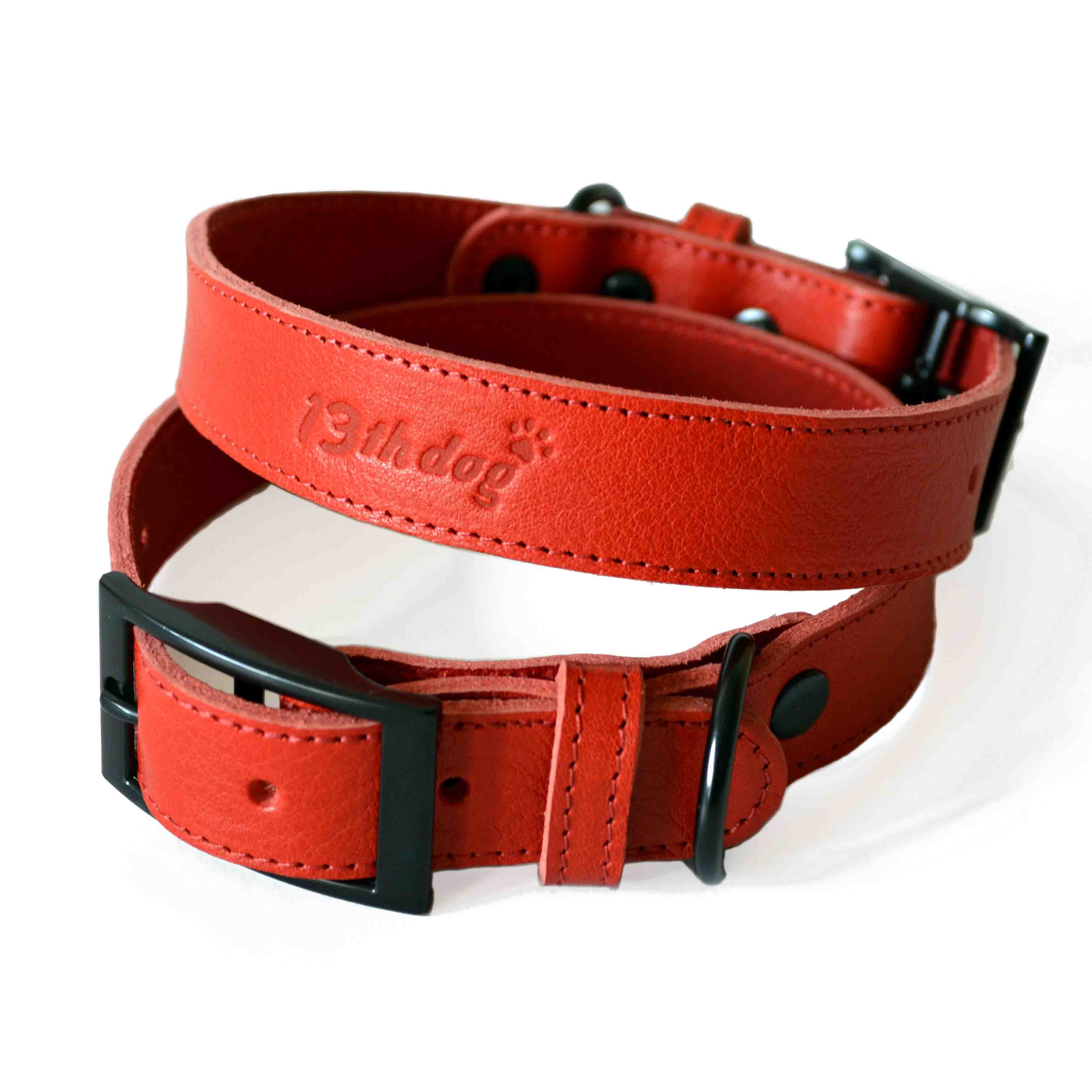 Strong RED leather Ogrlica Za Pse