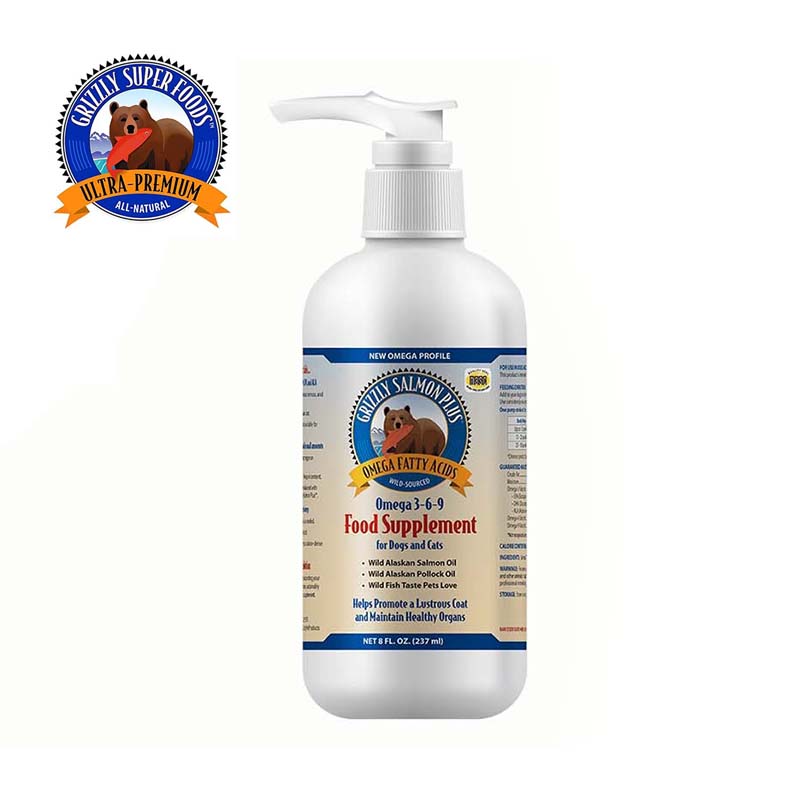Grizzly Ulje divljeg lososa za Pse i Mačke